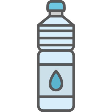 Su şişesi. Web simgesi basit illüstrasyon