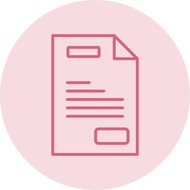 belge simgesi, vektör illüstrasyonu basit tasarım