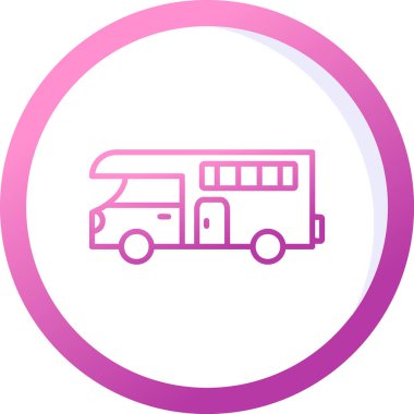 karavan web simgesi basit illüstrasyon