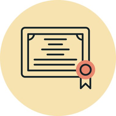 Sertifika. Web simgesi basit tasarım