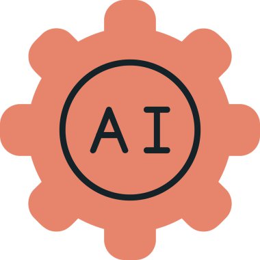 Ai Ayarları web simgesi, vektör illüstrasyonu 