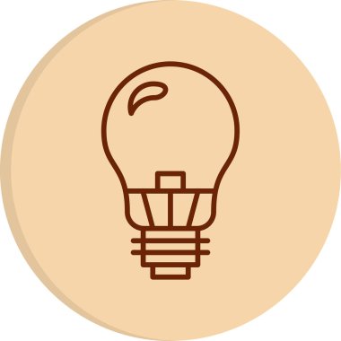 ampul simgesi, vektör illüstrasyonu 