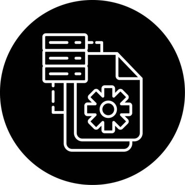 Çoklu ağ işleme simgesi vektör illüstrasyonu