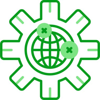 toprak küresi simgesi, vektör illüstrasyonu basit tasarım