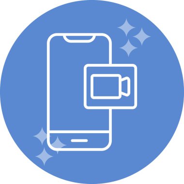 Video Arama simgesi, düz tasarım