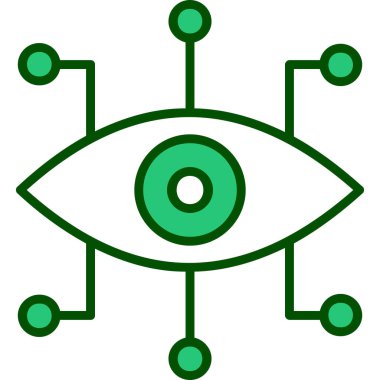 Siber göz. Web simgesi basit illüstrasyon