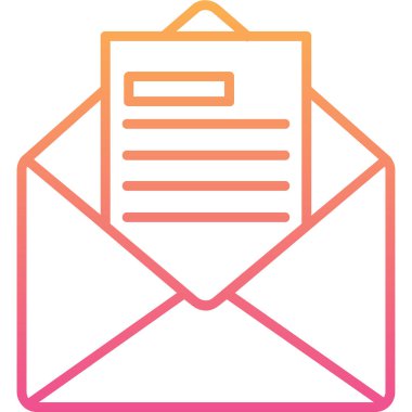 E- posta İş Teklif simgesi vektör illüstrasyonu