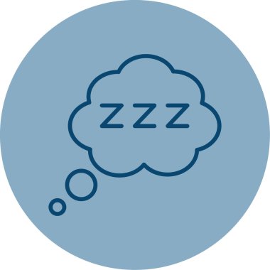 uyku zamanı simgesi, vektör illüstrasyonu basit tasarım