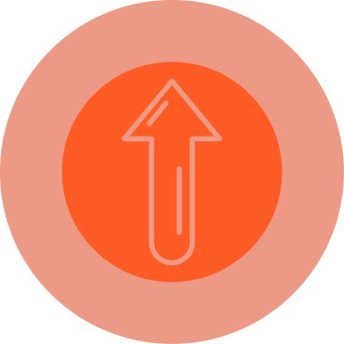 Yukarı Ok web simgesi, vektör illüstrasyonu