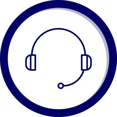 Kulaklık. Web simgesi basit illüstrasyon