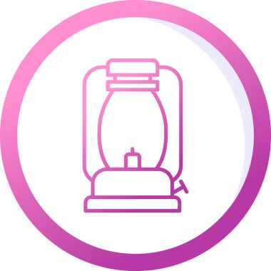 Gaz Lambası simgesinin vektör illüstrasyonu