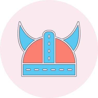 Kask simgesi vektör illüstrasyonu 