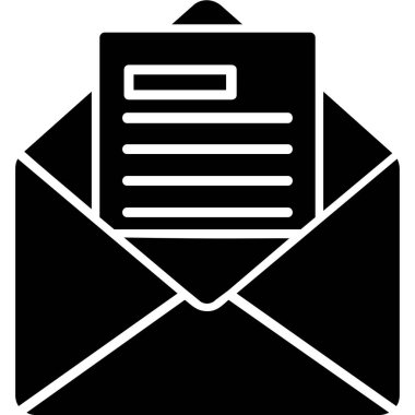 E- posta İş Teklif simgesi vektör illüstrasyonu