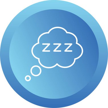 uyku zamanı simgesi, vektör illüstrasyonu basit tasarım