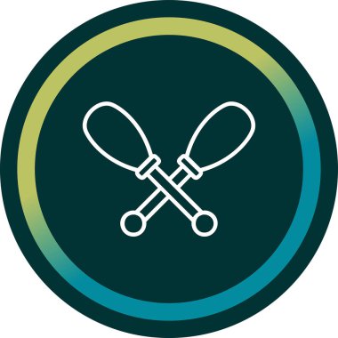 Kürek simgesinin vektör illüstrasyonu