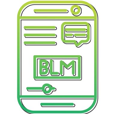 Akıllı telefon simgesinde BLM 'nin vektör modern illüstrasyonuName
