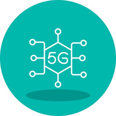  5g Ağ simgesi. vektör illüstrasyonu