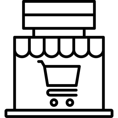 Alışveriş. Web simgesi basit illüstrasyon 