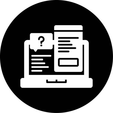 Quiz web simgesi vektör illüstrasyonu