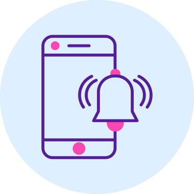 telefon bildirim simgesi, vektör illüstrasyonu basit tasarım