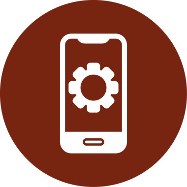 akıllı telefon ayarlama web simgesi vektör çizimi 
