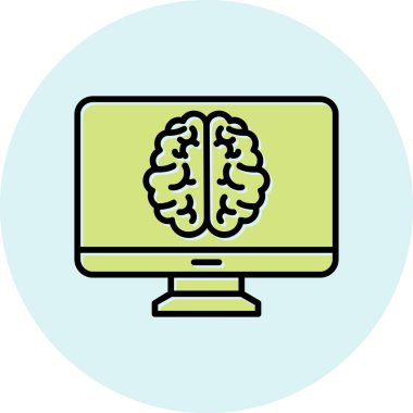 bilgisayar ekranı simgesi, vektör illüstrasyonu basit tasarım