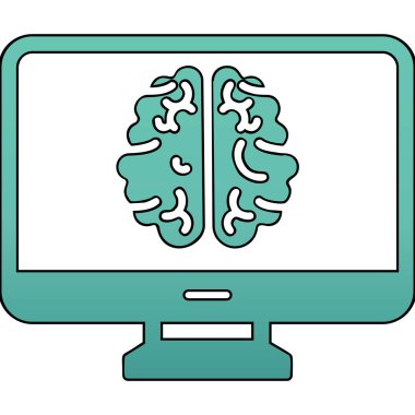 bilgisayar ekranı simgesi, vektör illüstrasyonu basit tasarım