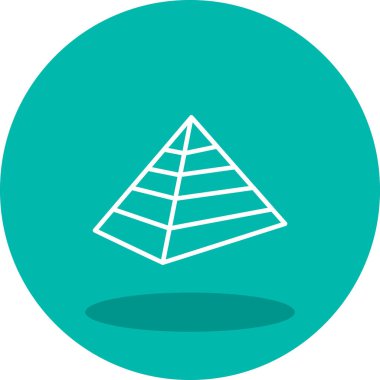 Piramit ağ simgesi vektör illüstrasyonu