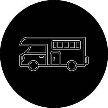 karavan web simgesi basit illüstrasyon