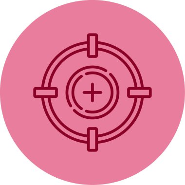 Crosshair simgesi, vektör illüstrasyonu basit tasarım