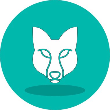 Fox Web simgesi, vektör illüstrasyonu