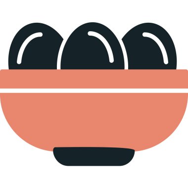 Kavanozda haşlanmış yumurta. Web simgesi basit illüstrasyon