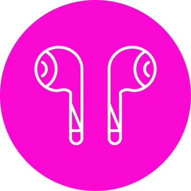 Kulaklık. Web simgesi basit illüstrasyon