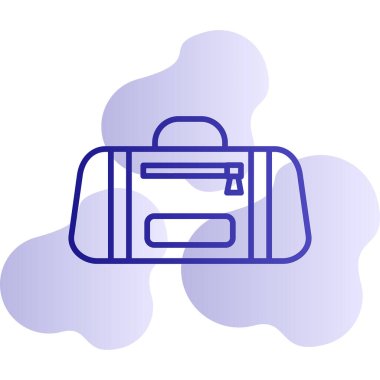 Spor çantası simgesi, vektör illüstrasyonu