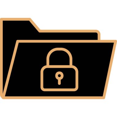 Güvenli Veri Web simgesi vektör illüstrasyonu 