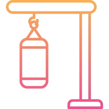 Boks çantası ikon vektör illüstrasyonu