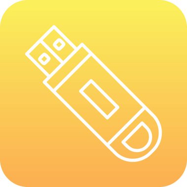 Flash disk simgesi, vektör illüstrasyon tasarımı