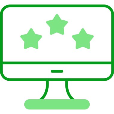 Dijital pazarlama, derecelendirme. Web simgesi basit illüstrasyon