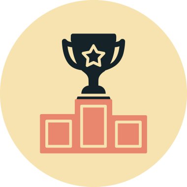 Galibiyet kupa vektör simgesi