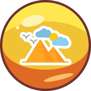 Piramitler. Web simgesi basit illüstrasyon