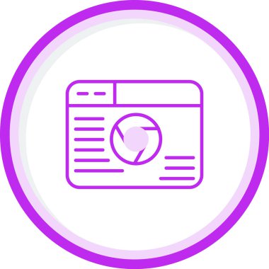 tarayıcı web simgesi, vektör illüstrasyonu