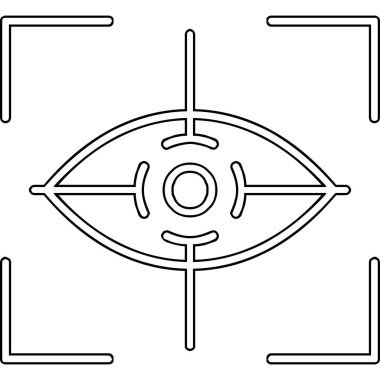 Göz. Web simgesi basit illüstrasyon