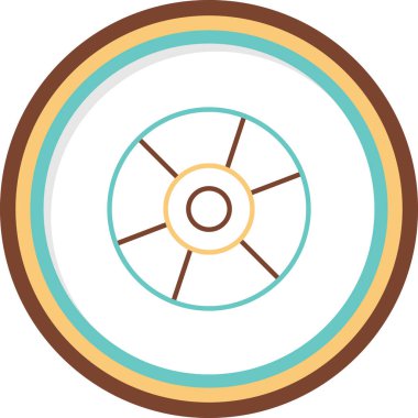 cd disk simgesi, vektör illüstrasyonu basit tasarım