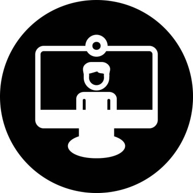 Video Arama simgesi, düz tasarım