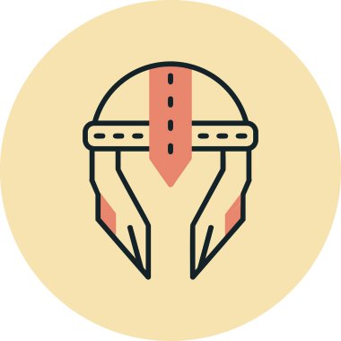 Kask simgesi vektör illüstrasyonu 