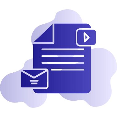 belge simgesi, vektör illüstrasyonu basit tasarım