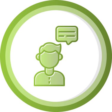 converstation simgesi, vektör illüstrasyonu basit tasarım