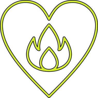 Tutku web simgesi basit illüstrasyon