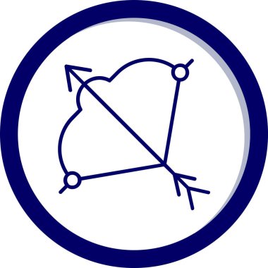 Viking yayı. Web simgesi basit tasarım