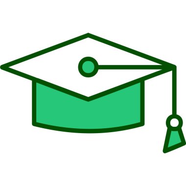 Mortarboard web simgesi basit illüstrasyon